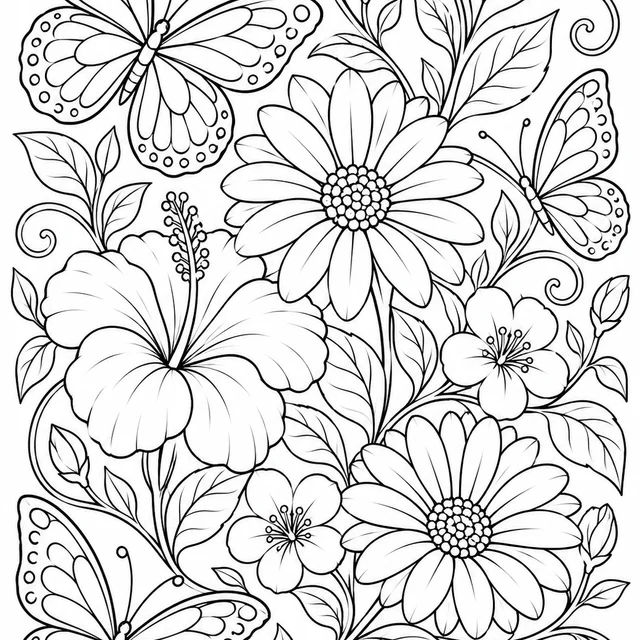 Jardim de padrões para colorir